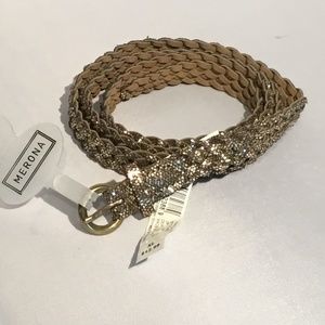 Merona Woven Sparkly Womans Belt